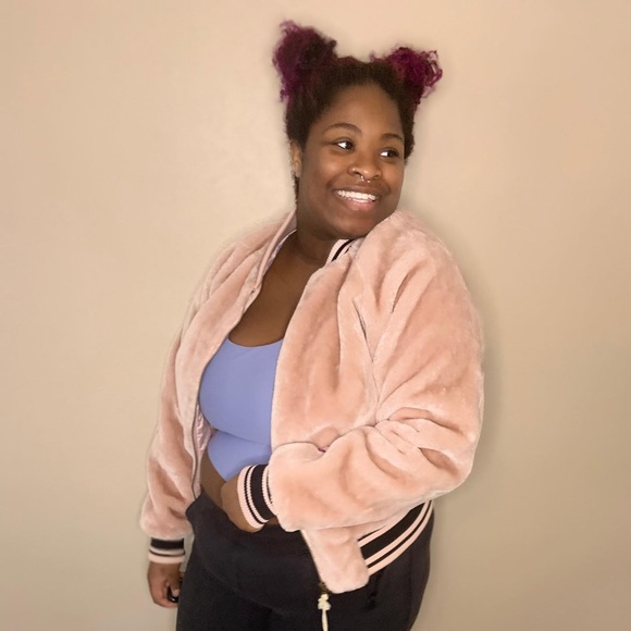 NWT Champion pink bomber jacket. Size small. - Picture 2 of 4